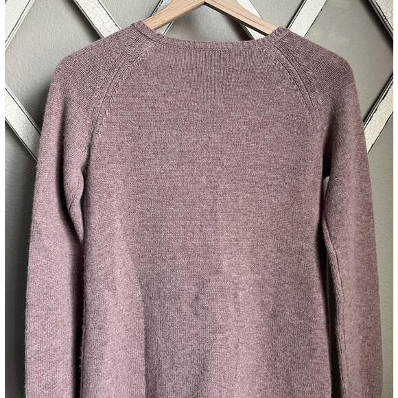 Garnet Hill Women's XS 100% Cashmere Cable Knit Tunic Sweater Mauve Pink - Picture 7 of 9